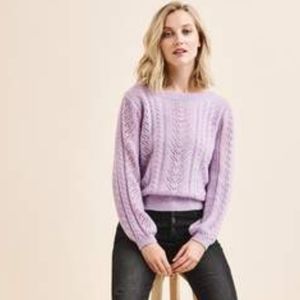 Dynamite lilac knit sweater